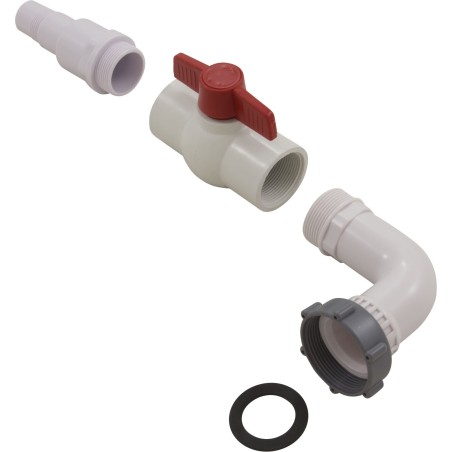 Ball Valve, Intex Pools, w/ Elbow, 40 mm Union : 4563