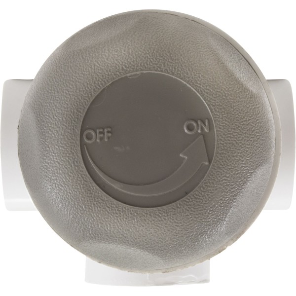 Valve Assy., On/Off Turn, Horizontal, Gray : 600-4387