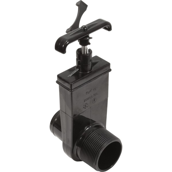 Slice Valve, 1.5In Mip X 1.5In Hose Adapter, Black : 25856-154-000