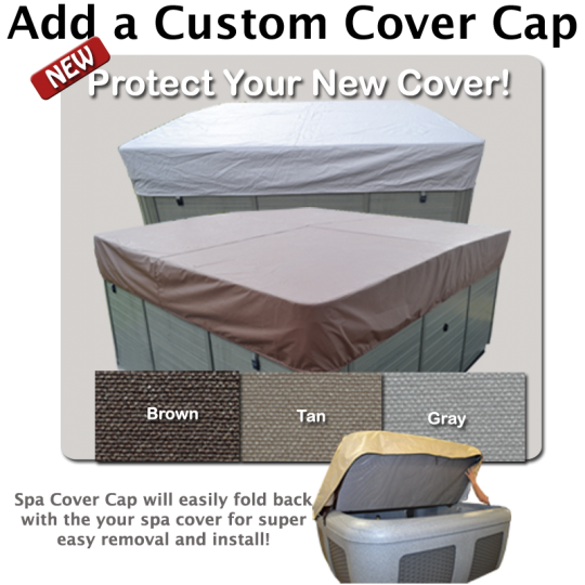 Add a custom spa cover cap to your hot tub cover
