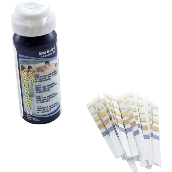 Test Strips, AquaChek Spa, 6-in-1 Test Strips (50 strips) : 552244