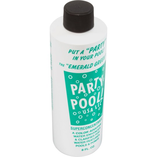 Pool color Additive, Party Pool, 8oz Bottle, Emerald Green : EMERALDGREEN