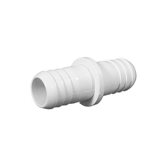 Fitting, PVC, Ribbed Barb Coupler, 3/4"RB x 3/4"RB : 21000-750