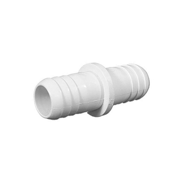 Fitting, PVC, Ribbed Barb Coupler, 3/4"RB x 3/4"RB : 21000-750