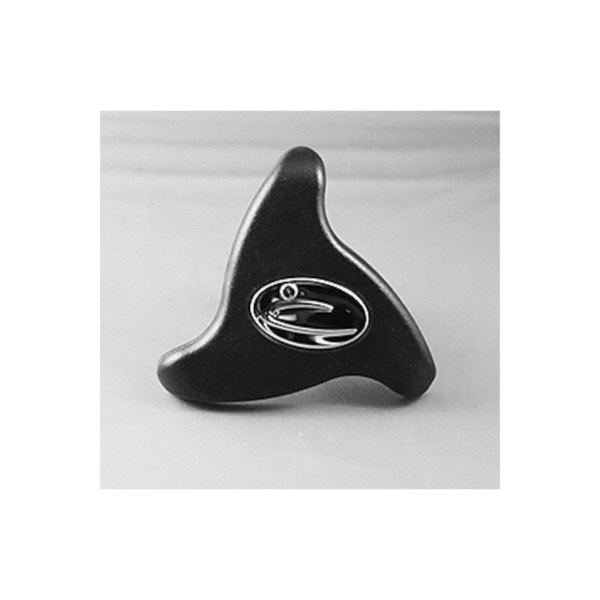 Handle, On/Off Valve, 1-1/2 In, Black, Metal Dynasty Logo : 12818