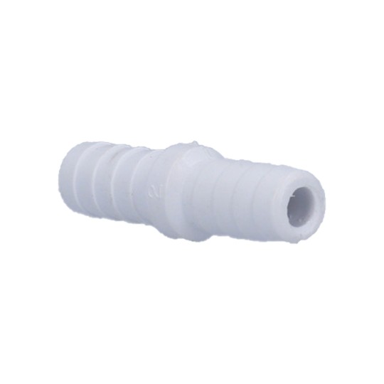 Fitting, PVC, Ribbed Barb Coupler, 3/8"RB x 3/8"RB : 419-1000