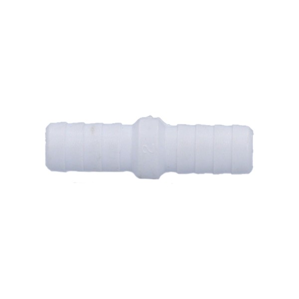 Fitting, PVC, Ribbed Barb Coupler, 3/8"RB x 3/8"RB : 419-1000