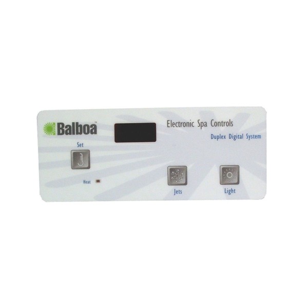 Overlay, Spaside, Balboa VL404, Duplex Digital, 3-Button, Temp, Jets-Light : 10352