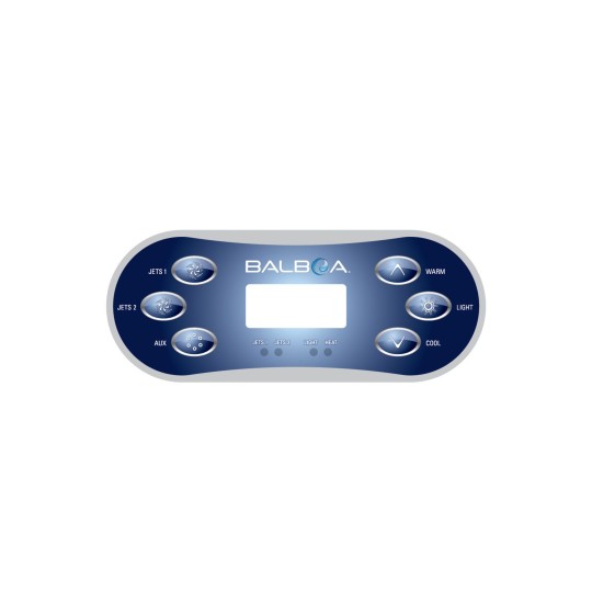 Overlay, Balboa, TP600, 6 Button, Jet, Jet, Aux, Warm, Light, Cool : 12762