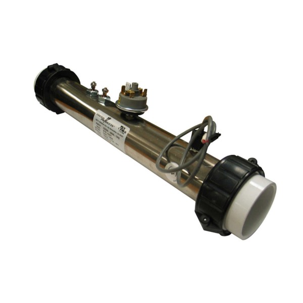 Heater Assembly, Jacuzzi, R574/576, 4.0kW, 230V, 2" x 15"Long, w/Hi-Limit Sensor, Pressure Switch : C2400-0809-TPS