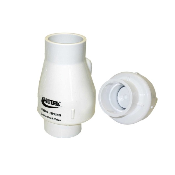 Check Valve, Valterra, Swing/Spring, 2" Slip x 2" Slip, White : 200-20