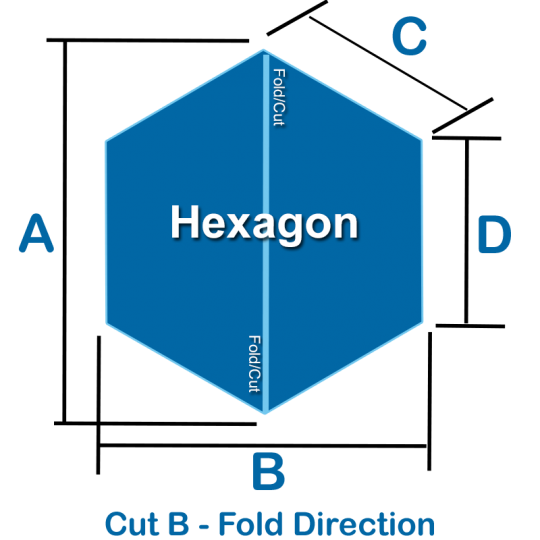 Hot Tub Covers - Hexagon - Fold Cut B