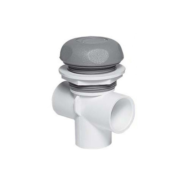 Diverter Valve, Waterway, On/Off, 1" Dual Port, Vertical, 3-Way, 5-Scallop, Gray : 600-4377