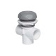 Diverter Valve, Waterway, On/Off, 1" Dual Port, Vertical, 3-Way, 5-Scallop, Gray : 600-4377