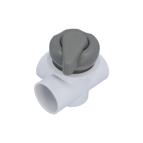 Diverter Valve, Waterway, 2-Port, 2" Horizontal, Top Access, 5-Scallop, Gray : 600-3027