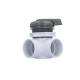 Diverter Valve, Waterway, 2-Port, 2" Horizontal, Top Access, 5-Scallop, Gray : 600-3027