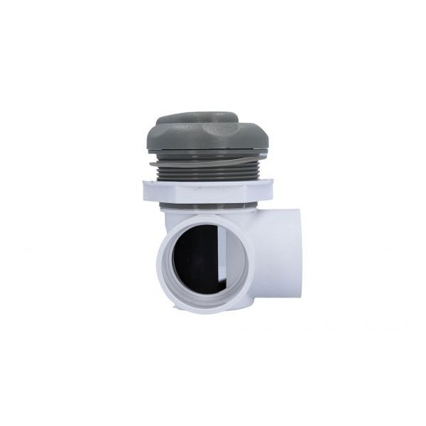 Diverter Valve, Waterway, 2-Port, 2" Horizontal, Top Access, 5-Scallop, Gray : 600-3027