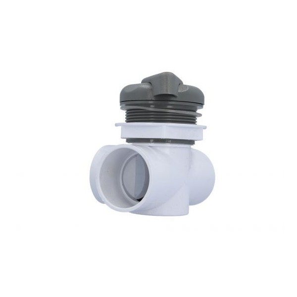 Diverter Valve, Waterway, 2-Port, 2" Horizontal, Top Access, 5-Scallop, Gray : 600-3027