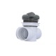 Diverter Valve, Waterway, 2-Port, 2" Horizontal, Top Access, 5-Scallop, Gray : 600-3027