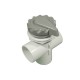 Diverter Valve, Waterway, 2-Port, 2" Vertical, Top Access, Scalloped, Gray : 600-3057