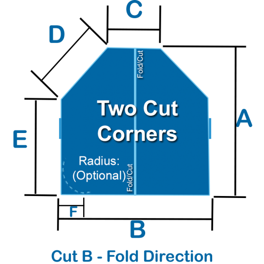 Hot Tub Covers Two Cut Corners - Fold/Cut B