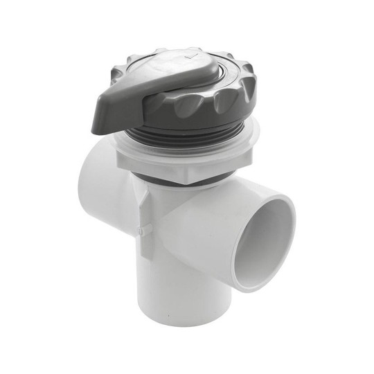 Diverter Valve, Waterway, 2-Port, 2" Horizontal, LED, Top Access, Gray : 600-3517L