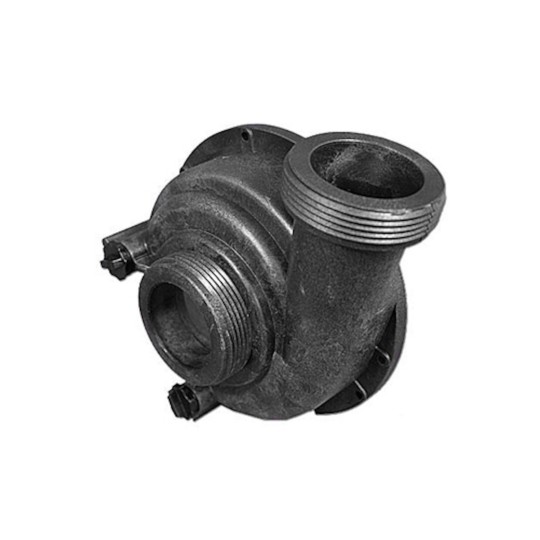 Pump Housing, Jacuzzi Piranha/Theramax/Theraflo/, 2"MBT w/Plugs : 6500-546