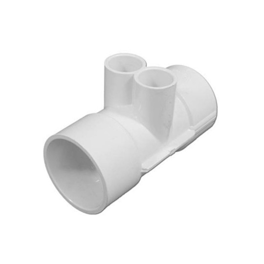 Manifold, PVC, Waterway, 2"S x 2"S x 2 3/4"S Ports : 672-7910