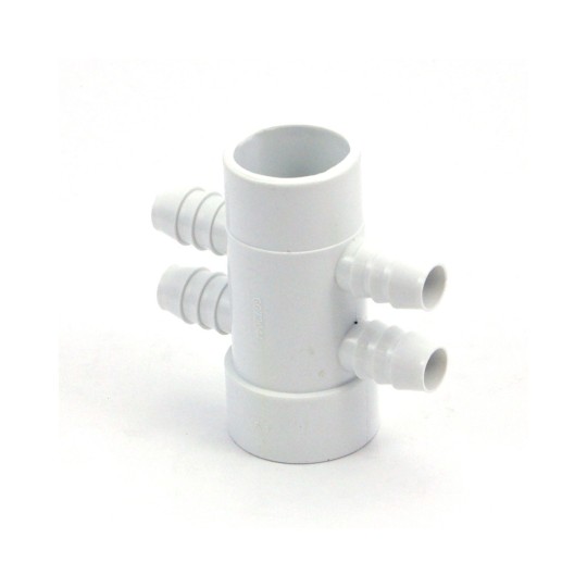 Manifold, PVC, GG Ind, Opposing,1-1/2"S x 1-1/2"Spg x 4 3/4"RB Ports : 72044