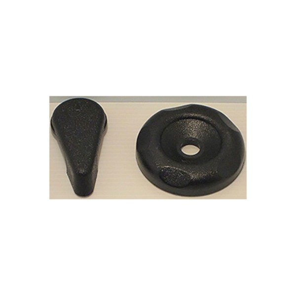 Knob, Diverter Valve, 2 In, Black, 5 Scallop With Tear Drop Handle : 14933