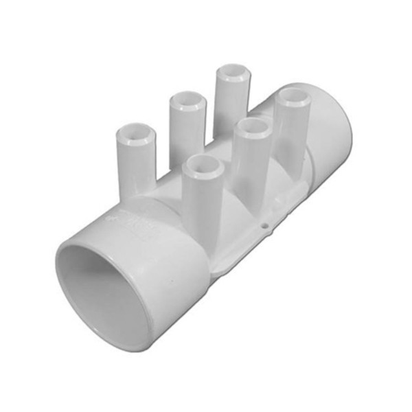 Manifold, PVC, Waterway, 2"S x 2"S x 6 3/4"SB Ports : 672-7930