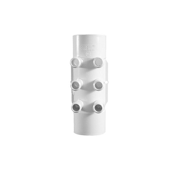 Manifold, PVC, Waterway, 2"S x 2"S x 6 3/4"SB Ports : 672-7930