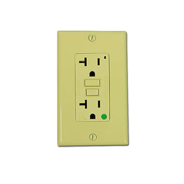 GFCI, Leviton, Live Front, 115V, 20 Amp : 6898-HGI