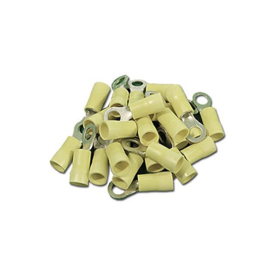 Wire Terminals, Stud No.10, 12-10 Gauge, Yellow, 25 Pack : 1206-25