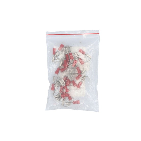 Wire Terminals, Size: .187, 22-16 Gauge, Red, 25 Pack : 1740