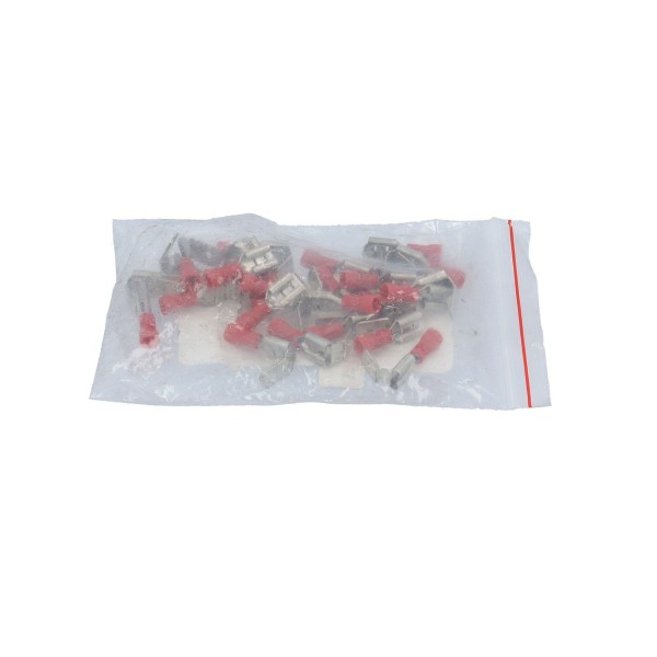 Wire Terminals, Size: .187, 22-16 Gauge, Red, 25 Pack : 1740