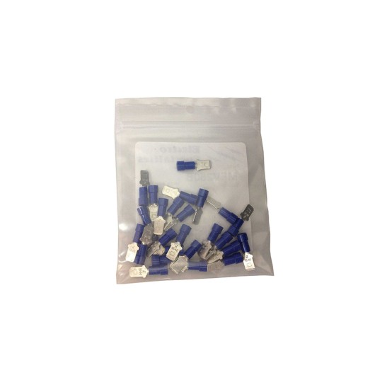 Wire Terminal, Male Disconnect, No.16-14, .250, Blue, 25 Pack : MFV250B