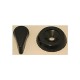 Knob, Diverter Valve, 2 In, Black, Smooth - Notched With Tear Drop Handle : 605-3071