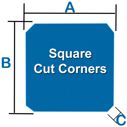 Custom Spa Cover Cap Square with Cut Corners