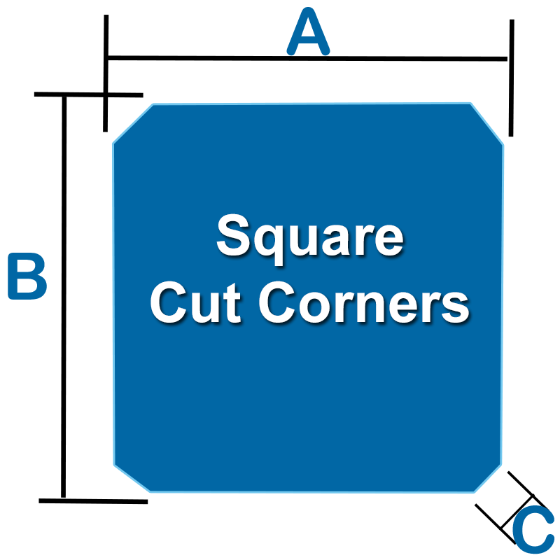 Custom Spa Cover Cap Square with Cut Corners