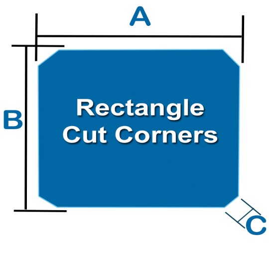 Custom Spa Cover Cap Rectangle with Cut Corners