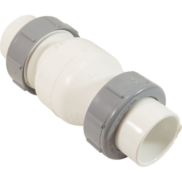 Check Valve, Flo Control, Spring, 1-1/2"s, 1/2lb, True Union, Wht : 1700-15