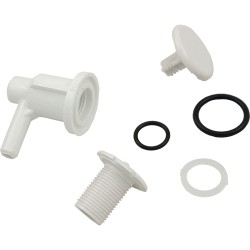 Air Injector, WW, Low Profile, 3/8"sb, Elbow Style, White : 670-2200