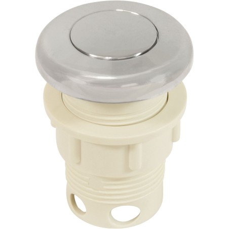 Air Button, Hydrabaths Futura, 1-7/8" fd, w/Nut, Chrome : FBA-17