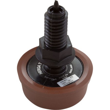 Air Button, Herga, Mushroom, 13/16"hs, 2-1/4"fd, Thd, Brown : 6433-ZEZZ