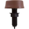 Air Button, Herga, Mushroom, 13/16"hs, 2-1/4"fd, Thd, Brown : 6433-ZEZZ