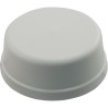 Air Button, Herga, Mushroom, 1/4"hs, 2-9/16"fd, w/o Tubing, Wht : 6439-CZZZ