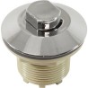 Air Button, Presair, Standard,  1-3/4"hs, 2-5/8"fd, Chrome : B225CA