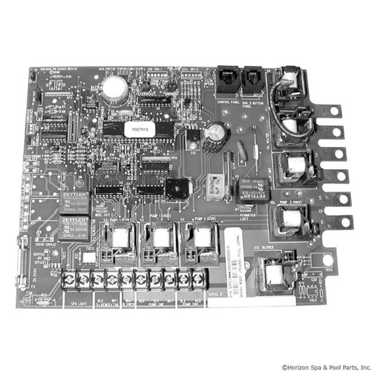 PCB, Jacuzzi, R327, R641, ME Serial Deluxe, with Phone Plug : 52211