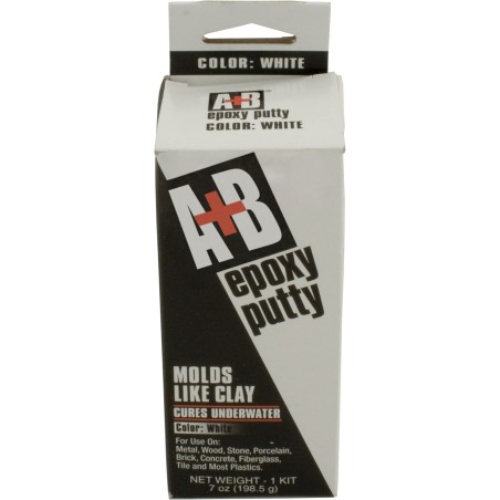 A+B Epoxy Putty, 7oz, White : 9904H